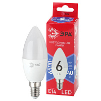 Б0045339 Лампочка светодиодная ЭРА RED LINE LED B35-6W-865-E14 R Е14 / E14 6 Вт свеча холодный дневной свет