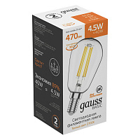 1141115 Лампа Gauss Basic Filament ST45 4,5W 470lm 2700К Е14 LED 1/10/50