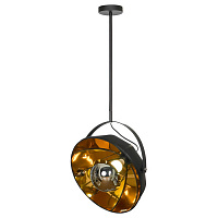 LSP-0556-C120 KLAMATH Потолочный светильник, цвет основания - черный, плафон - ткань (цвет - черный), 1x40W E27