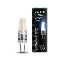 107707202 Лампа Gauss G4 AC220-240V 2W 200lm 4100K силикон LED 1/10/200