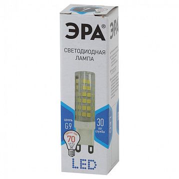 Б0027866 Лампочка светодиодная ЭРА STD LED JCD-7W-CER-840-G9 G9 7Вт керамика капсула нейтральный белый свет  - фотография 2