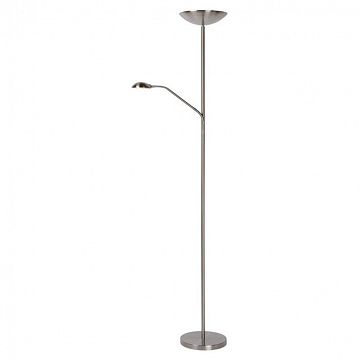 19791/24/12 ZENITH LED Торшер 20W + 4W Satin Chrome, 19791/24/12