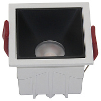 DL043-01-10W3K-SQ-WB Downlight Alfa LED Встраиваемый светильник, цвет: Бело-черный 10W