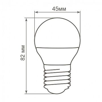 25405 Лампа светодиодная, (5W) 230V E27 4000K G45, LB-38  - фотография 3