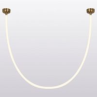 LSP-7011 Линейно-подвесной светильник, цвет основания - бронзовый, плафон - силикон (цвет - белый), 1х15W LED