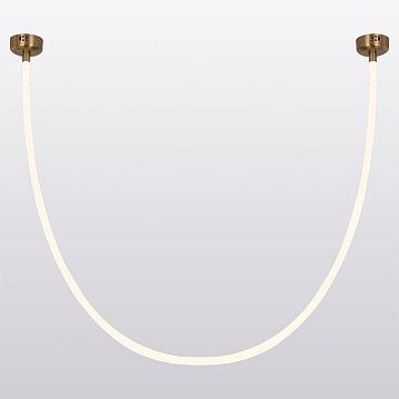 LSP-7011 Линейно-подвесной светильник, цвет основания - бронзовый, плафон - силикон (цвет - белый), 1х15W LED