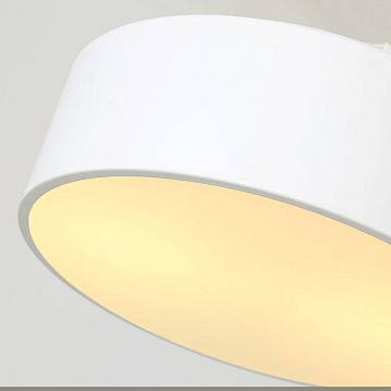 1515-2C Cerchi потолочный светильник D300*H120, 2*E27CFL*25W, excluded; металл белый матовый, акрил белый матовый, 1515-2C  - фотография 3