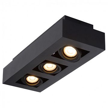 09119/16/30 XIRAX Потолочный светильник 3xGU10/5W LED DTW Black  - фотография 5