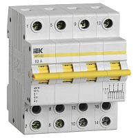 MPR10-4-063 Выключатель-разъединитель трехпозиционный ВРТ-63 4P 63А IEK