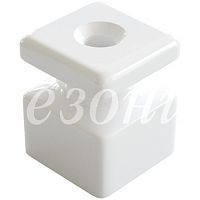 GE80025-01 Изолятор фарфоровый квадратный для монтажа витой электропроводки, размеры: 20х20х25мм, цвет - белый, ТМ МезонинЪ (30шт/уп).