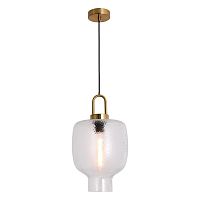 LSP-8845 Подвесной светильник, цвет основания - бронзовый, плафон - стекло (цвет - прозрачный), 1х60W E27
