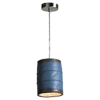 NORTHPORT Подвесной светильник, цвет основания - матовый никель, плафон - керамика (цвет - синий), 1x40W E27
