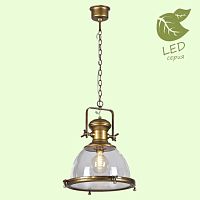 GRLSP-9611 MONSEY Подвесной светильник, цвет основания - бронзовый, плафон - стекло (цвет - прозрачный), 1x10W E27