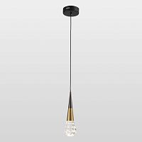 LSP-7140 Подвесной светильник, цвет основания - блестящее золото, плафон - стекло (цвет - прозрачный), 1х3W LED
