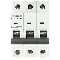 13.04.001015 Автоматический выключатель HYUNDAI HGD 3P 2А 6кА, 13.04.001015