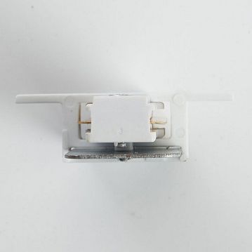10357 Коннектор прямой для встраиваемого шинопровода, белый, LD1004  - фотография 3