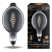 152802005 Лампа Gauss Filament BT180 8.5W 165lm 1800К Е27 gray flexible LED 1/2