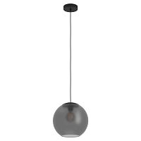 390212 Подвесной светильник (люстра) ARANGONA, 1X40W (E27), Ø300, сталь, черный  / стекло, серый мат