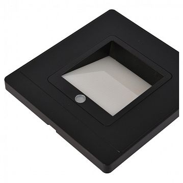 4046-1W Nox настенный светильник D30*W86*H86, LED*1W, 20LM, 3000K, IP20, included, sensor; настенный светильник, каркас черного цвета, включение датчика движения от 1 метра и ближе  - фотография 4