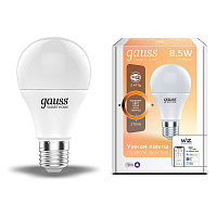 1050112 Лампа Gauss Smart Home A60 8,5W 806lm 2700К E27 диммируемая LED 1/10/40