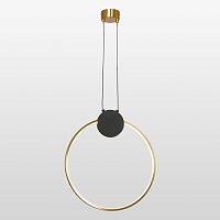 LSP-7107 Подвесной светильник, цвет основания - бронзовыйчерный, плафон - акрил (цвет - белый), 1х17W led