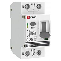 afdd-2-20C-pro Устройство защиты от дугового пробоя (УЗДП) с автоматическим выключателем 1P+N 20А (C) 6кА EKF PROxima