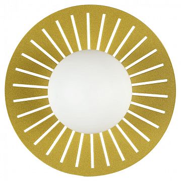 2356-1W Sonnenblume настенный светильник D135*W210*H210, 1*G9*25W, excluded; каркас черного цвета в сочетании с золотым, белое выдувное стекло, 2356-1W  - фотография 2