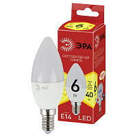 Б0020618 Лампочка светодиодная ЭРА RED LINE ECO LED B35-6W-827-E14 E14 / Е14 6Вт свеча теплый белый свет