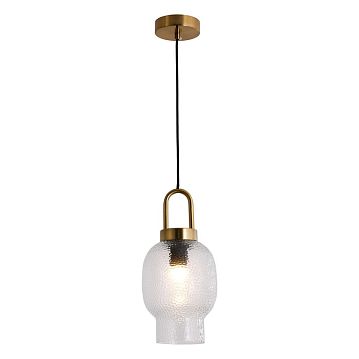 LSP-8843 Подвесной светильник, цвет основания - бронзовый, плафон - стекло (цвет - прозрачный), 1х60W E27