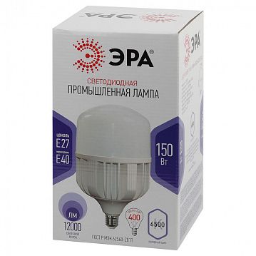 Б0049106 Лампа светодиодная ЭРА STD LED POWER T160-150W-6500-E27/E40 Е27 / Е40 150 Вт колокол холодный дневной свет  - фотография 2