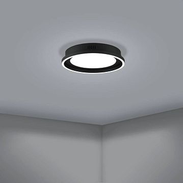 900601 900601 Потолочный светильник CALAGRANO, LED 21,5W, 2900lm, H60, ?380, сталь, черный/пластик, белый  - фотография 5