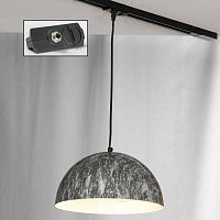 LSP-0178-TAB CALDWELL Подвесной светильник, цвет основания - черный, плафон - металл (цвет - серый), 3x40W E14