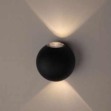 Б0034609 WL11 BK Подсветка ЭРА Декоративная подсветка светодиодная ЭРА 2*1Вт IP 54 черный (20/400)  - фотография 2