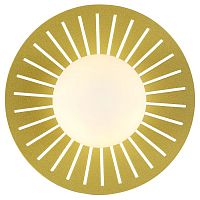 Sonnenblume настенный светильник D135*W210*H210, 1*G9*25W, excluded; каркас черного цвета в сочетании с золотым, белое выдувное стекло, 2356-1W