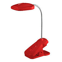 Б0005540 Настольный светильник ЭРА NLED-420-1.5W-R светодиодный аккумуляторный на прищепке красный, Б0005540