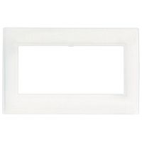 123045BA Рамка 4 модуля BTicino LIVING LIGHT, белый, 123045BA