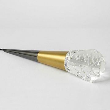 LSP-7140 Подвесной светильник, цвет основания - блестящее золото, плафон - стекло (цвет - прозрачный), 1х3W LED  - фотография 3