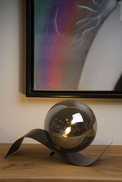 45570/01/30 YONI Настольная лампа G9 28W H12cm Black / Smokey Glass, 45570/01/30  - фотография 3
