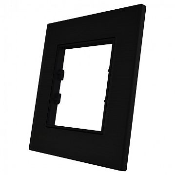ITR701-0101 1 Gang - Black Aluminium Eloxal Matt Brushed Frame - Anthracite Plastic Interior Part  - фотография 2