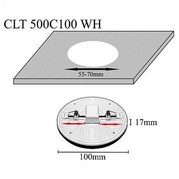 CLT 500C100 WH 3000K Светильник встроенный  - фотография 2