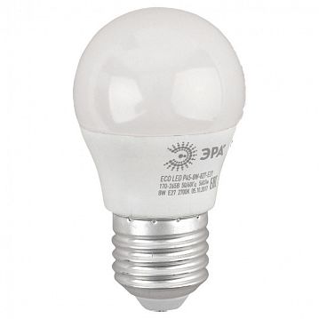 Б0030024 Лампочка светодиодная ЭРА RED LINE ECO LED P45-8W-827-E2 E27 / Е27 8Вт шар теплый белый свет  - фотография 4