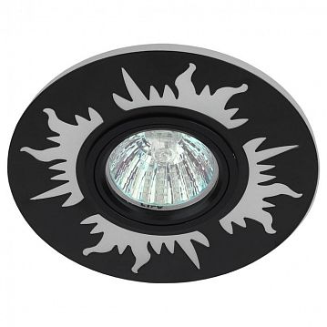 Б0036498 DK LD30 BK Светильник ЭРА декор cо светодиодной подсветкой MR16, 220V, max 11W, черный (50/800)  - фотография 2
