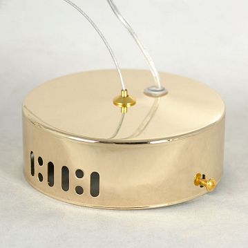 LSP-7064 Подвесной светильник, цвет основания - блестящее золото, плафон - стекло (цвет - прозрачный), 1х8W led  - фотография 4