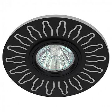 Б0036499 DK LD31 BK Светильник ЭРА декор cо светодиодной подсветкой MR16, 220V, max 11W, черный (50/800)  - фотография 3