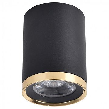 3086-1C Prakash потолочный светильник D68*H91, LED*6W, 460LM, 4000K, IP20, included; накладной светильник, каркас сочетает в себе два цвета - матовый черный и золото, декоративный элемент в виде кольца  - фотография 2