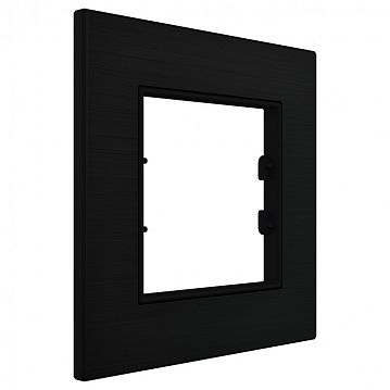 ITR701-0101 1 Gang - Black Aluminium Eloxal Matt Brushed Frame - Anthracite Plastic Interior Part  - фотография 3