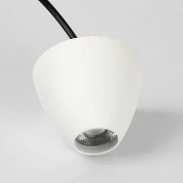 LSP-7080 Подвесной светильник, цвет основания - черныйБелый, плафон - металл (цвет - белый), 1х6W led  - фотография 2