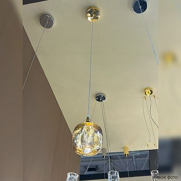 BOX SP1 GOLD/AMBER Светильник подвесной Crystal Lux BOX SP1 GOLD/AMBER  - фотография 5