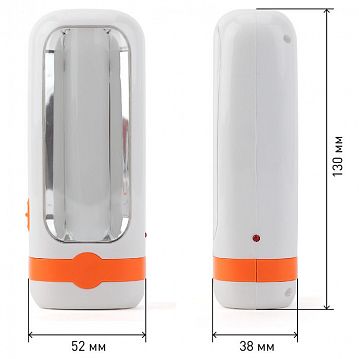 Б0025642 Фонарь кемпинговый светодиодный ЭРА White Edition KA10S аккумуляторный яркий походный светильник бело-оранжевый  - фотография 5
